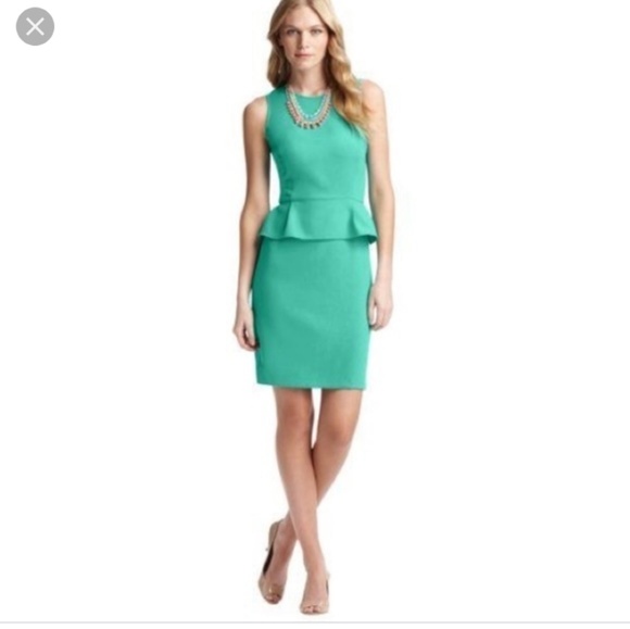 LOFT Dresses & Skirts - Teal peplum dress from the loft. LOFT Dresses & Skirts - Teal peplum dress from the loft.
